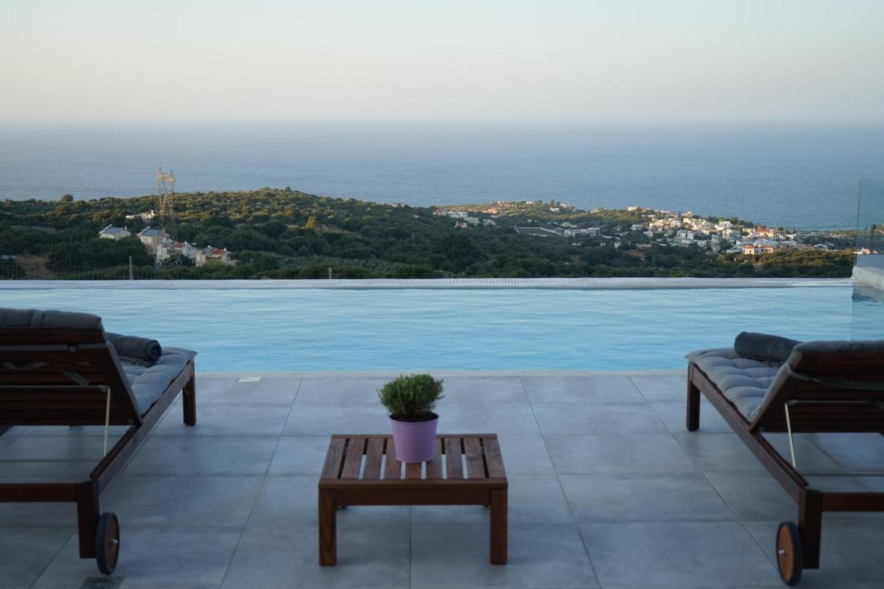 Eva Villas West With Infinity Pool & And Panoramic Sea View Gerani Chanion Buitenkant foto