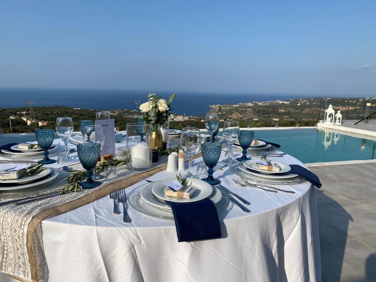 Eva Villas West With Infinity Pool & And Panoramic Sea View Gerani Chanion Buitenkant foto